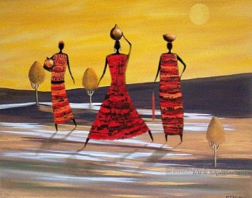 Black women in landscape original abstract Oil Paintings